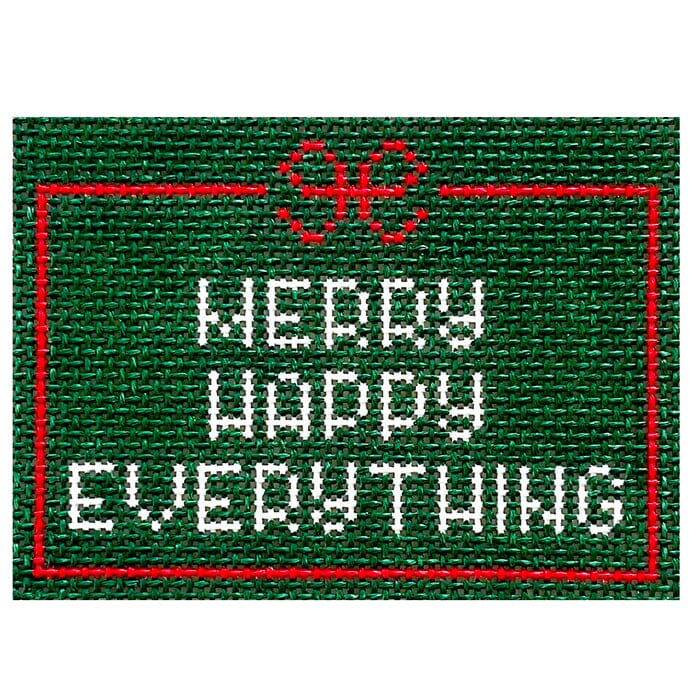 Merry Happy Everything Painted Canvas Love MHB Studio - 1
