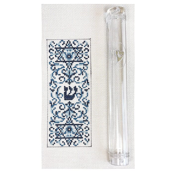 Mezuzah Case Painted Canvas The Gingham Stitchery - 1