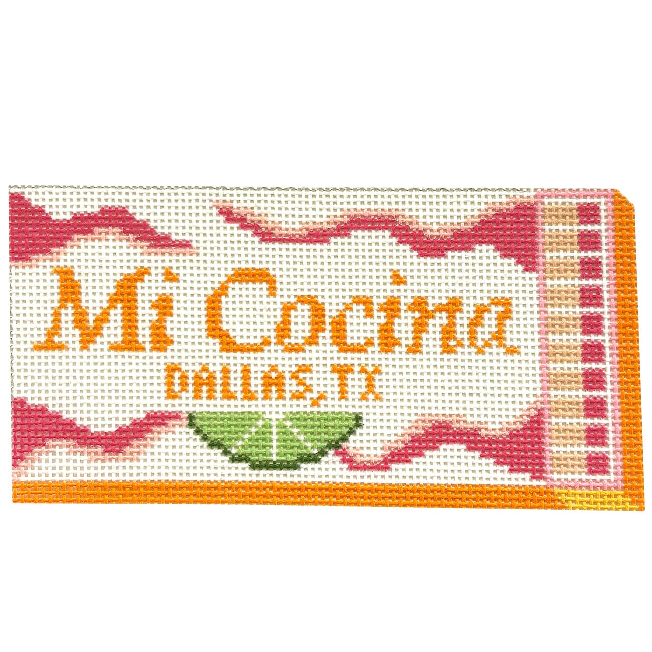 Mi Cocina Matchbox Ornament Painted Canvas Spruce Street Studio