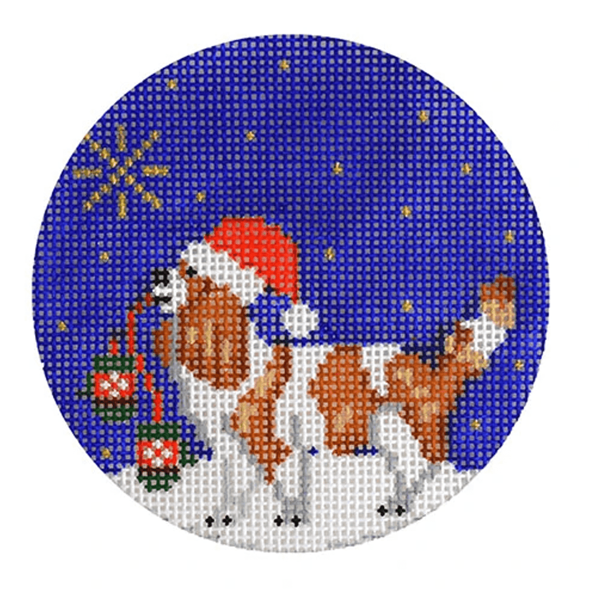 Midnight Cavalier Round with Stitch Guide Painted Canvas Kirk & Bradley - 1