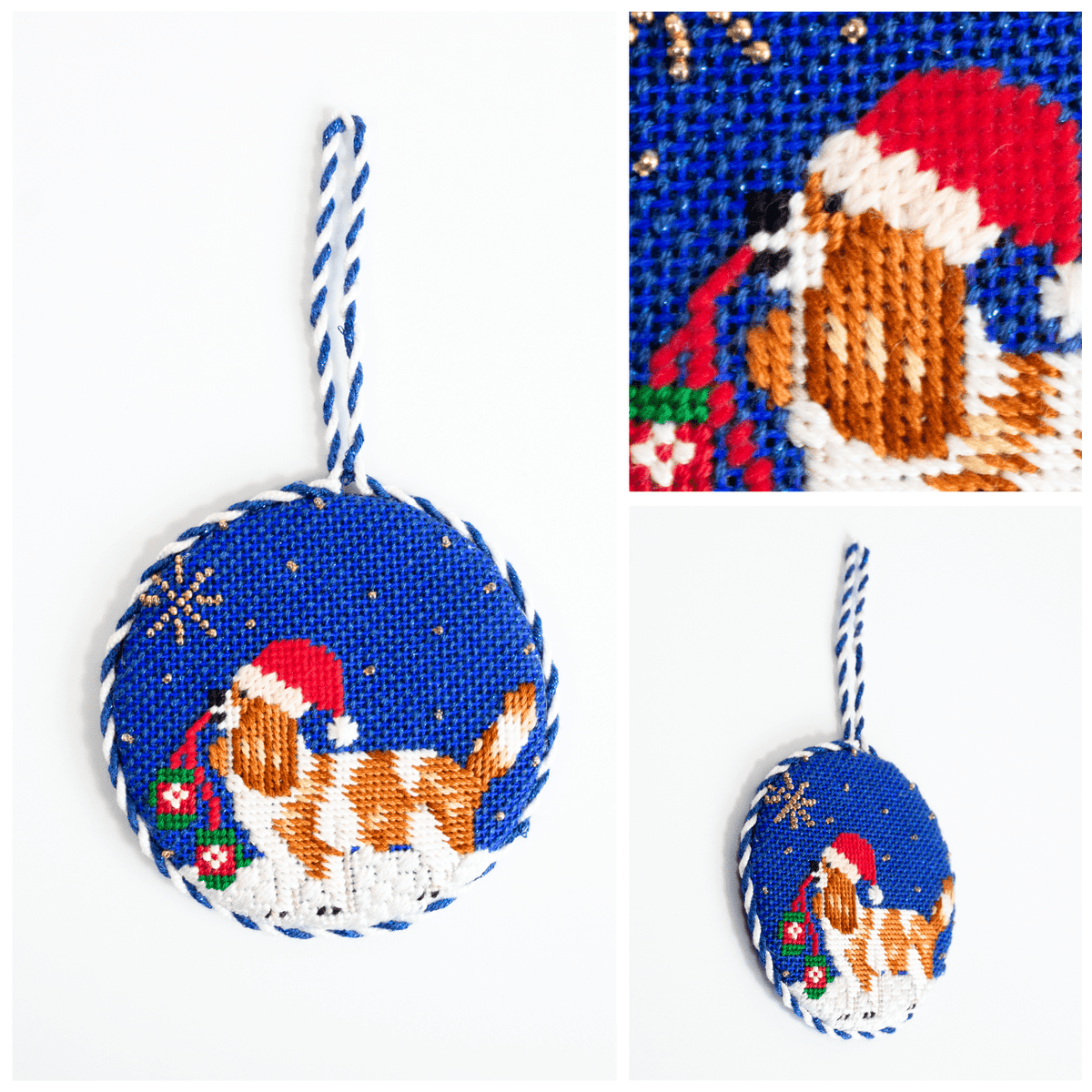 Midnight Cavalier Round with Stitch Guide Painted Canvas Kirk & Bradley - 3