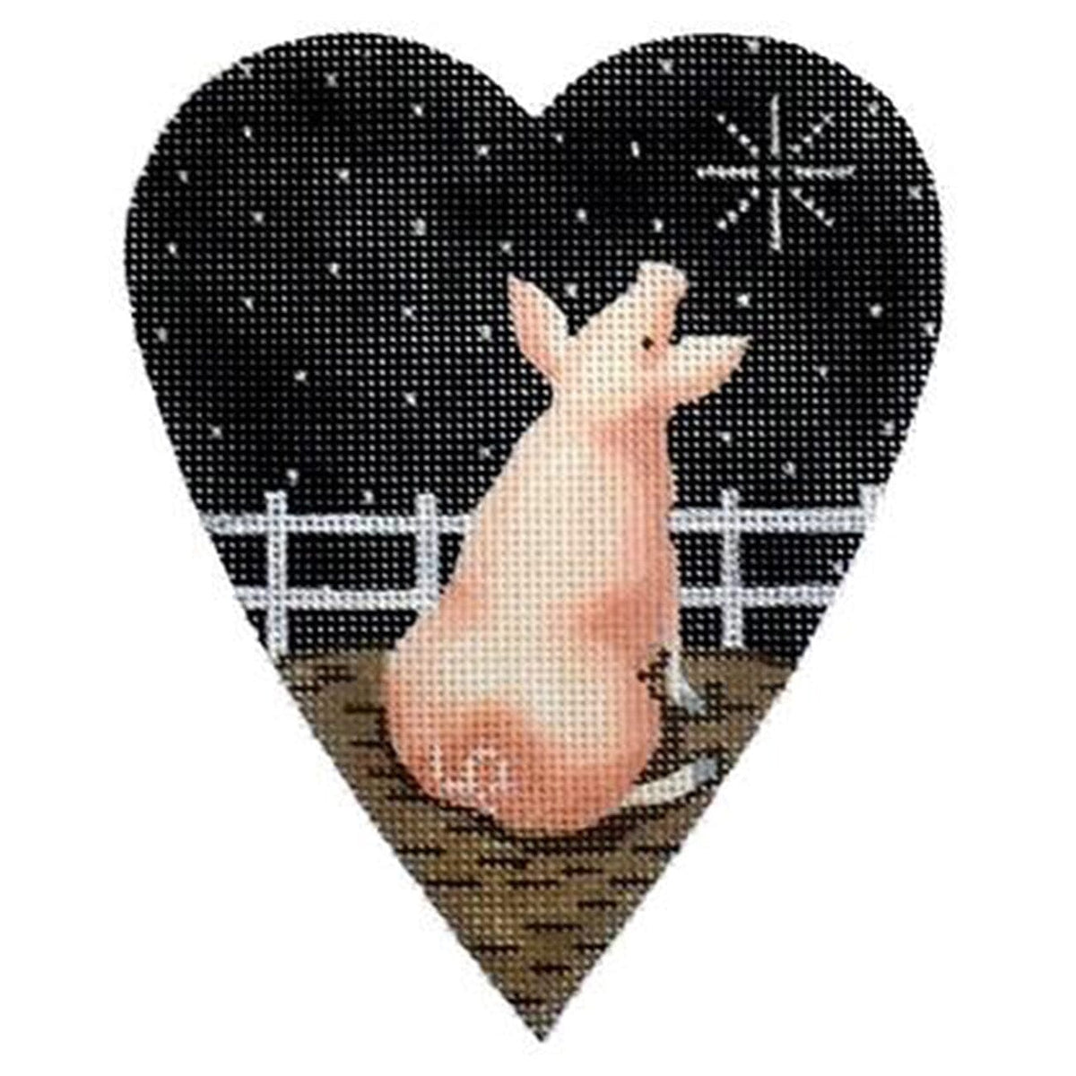 Midnight Pig Heart Painted Canvas Kirk & Bradley - 1