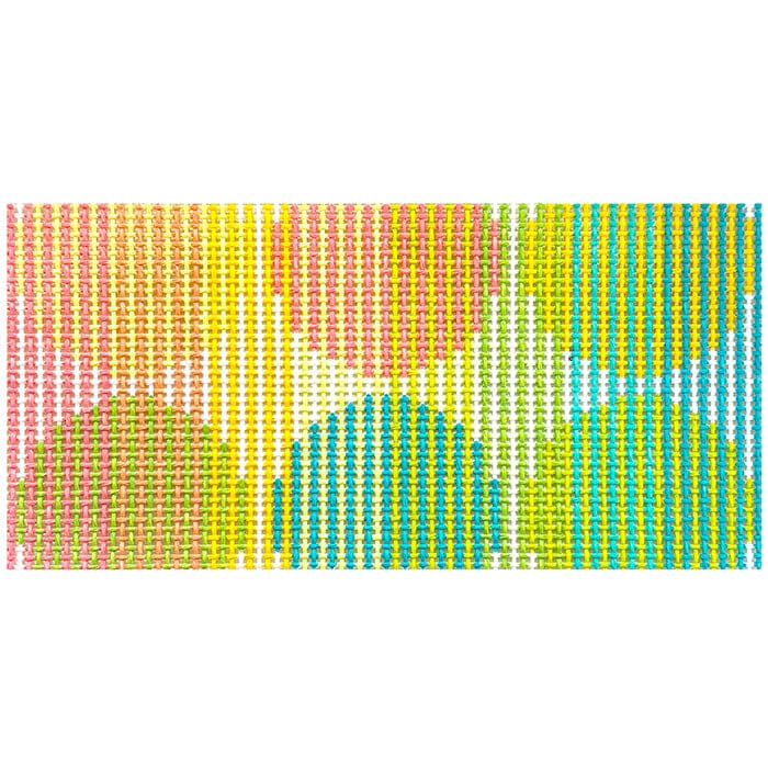 Mimi Graphic Insert 3x6 Pinks & Greens Painted Canvas Elizabeth Crane Swartz Designs - 1