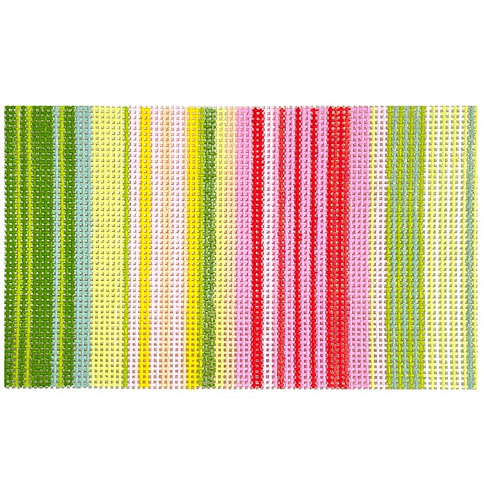 Mimi Stripe Eyeglass Case Pinks & Greens Painted Canvas Elizabeth Crane Swartz Designs - 1