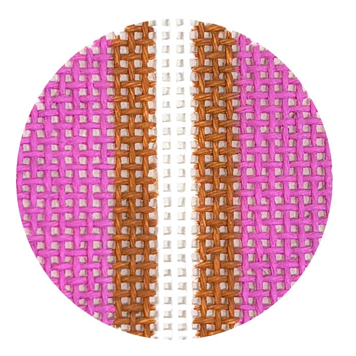 Mini Clip Insert Simple Stripes Camel & Lavender Painted Canvas Rachel Barri Designs - 1