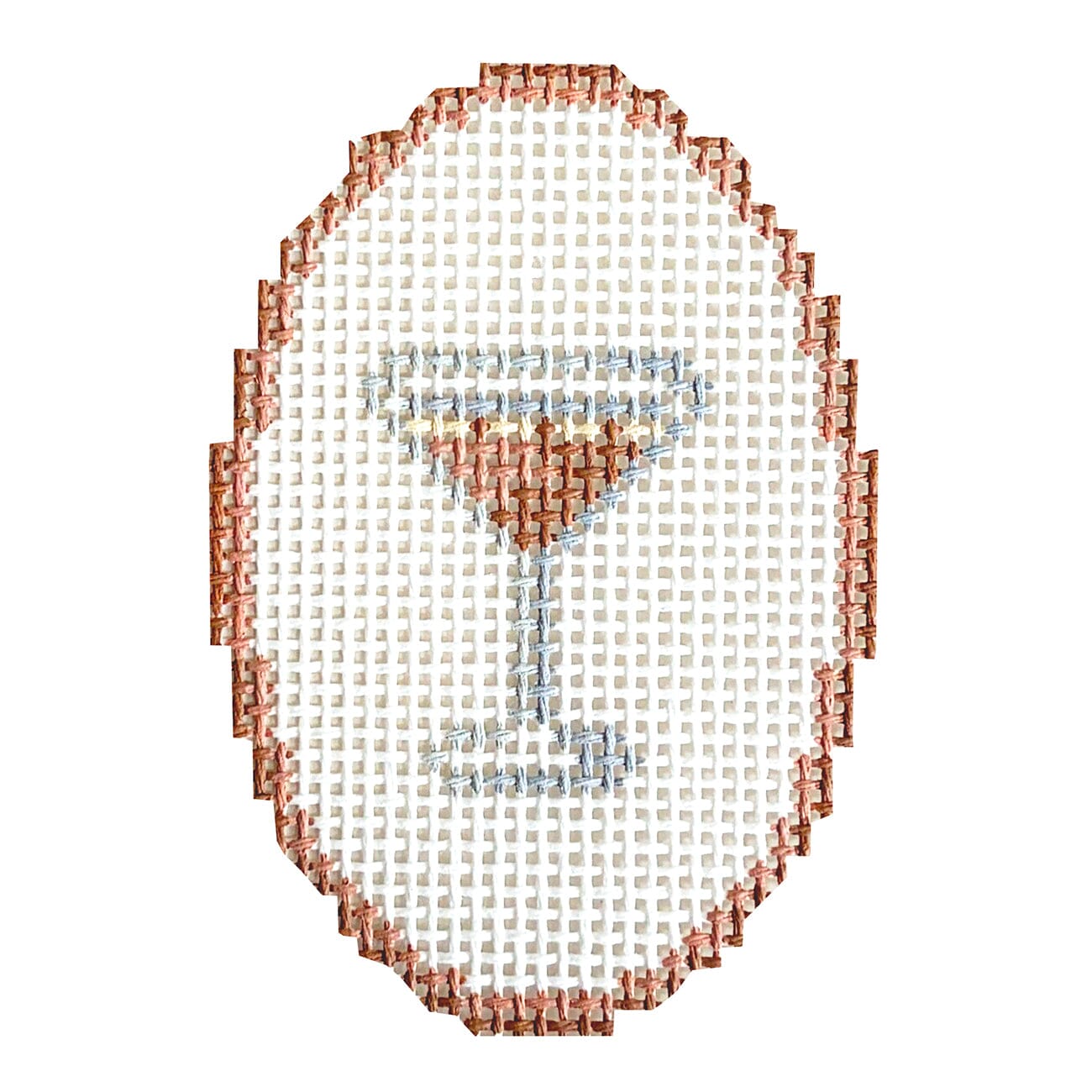 Mini Espresso Martini Oval Painted Canvas The Painted Stitch - 1