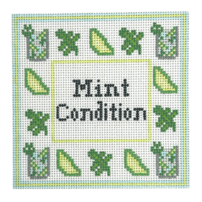 Mint Condition Coaster Painted Canvas Mopsey Designs - 1