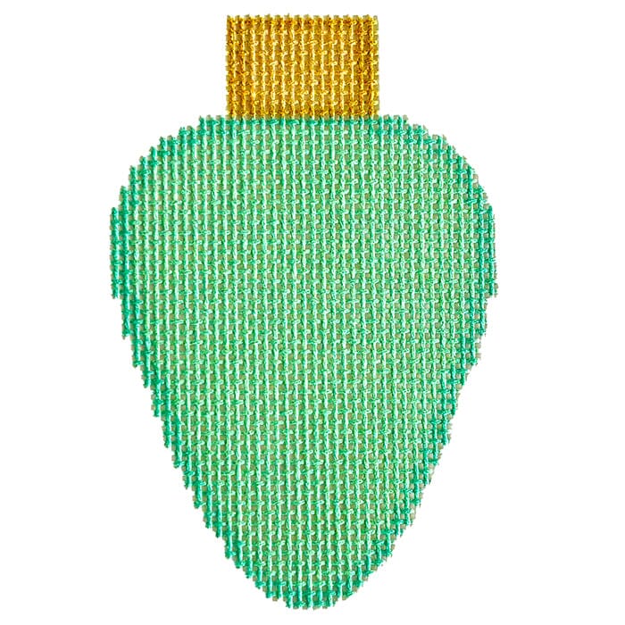 Mint Lightbulb Printed Canvas Needlepoint To Go