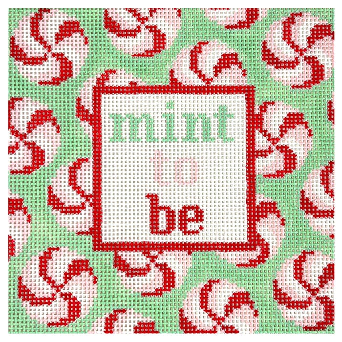 Mint to Be Square Painted Canvas KCN Designers