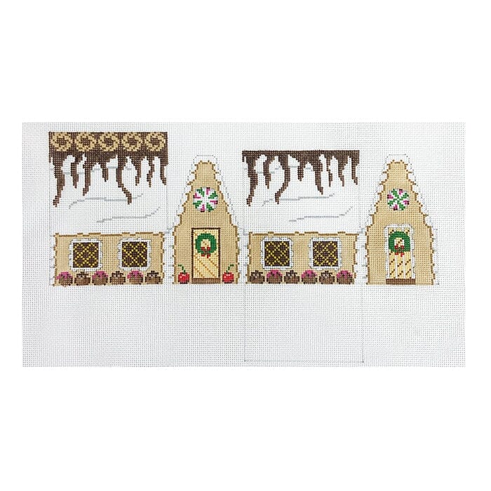 Mocha and Truffles, 3D Gingerbread House Painted Canvas Susan Roberts Needlepoint Designs Inc. - 1