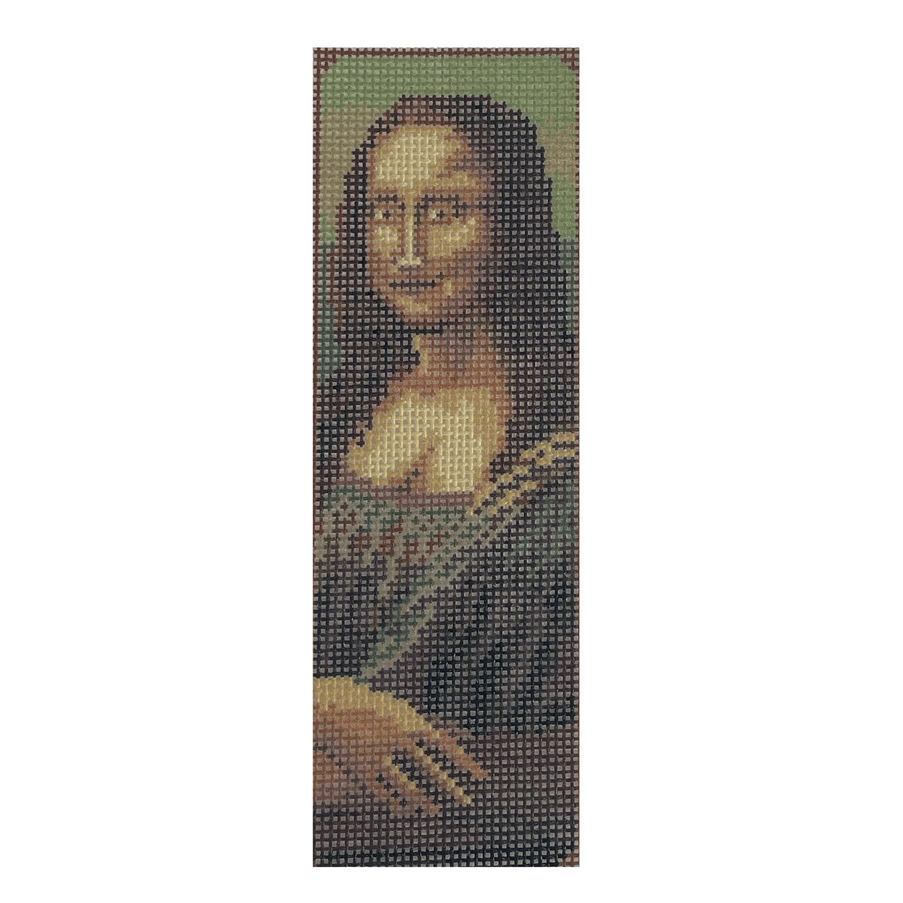 Mona Lisa Bookmark Painted Canvas Atlantic Blue Canvas - 1