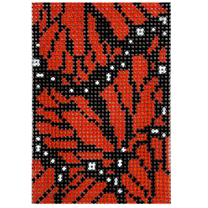 Monarch 2x3 Luggage Tag Painted Canvas The Gingham Stitchery - 1