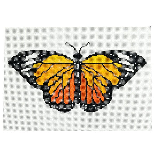 Monarch Butterfly on 13 Painted Canvas Initial K Studio 