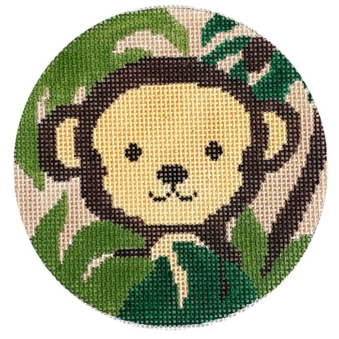 Monkey Ornament Painted Canvas Laura Love Designs - 1