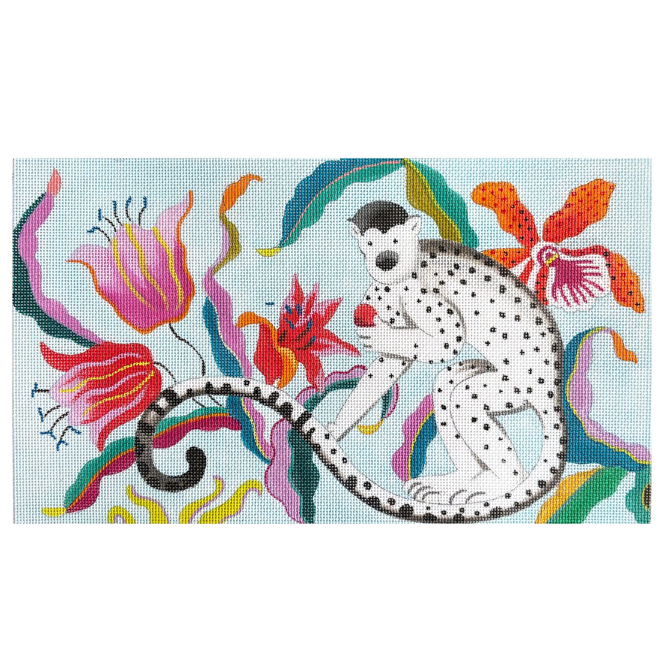 Monkey with Florals Clutch Painted Canvas Colors of Praise - 1