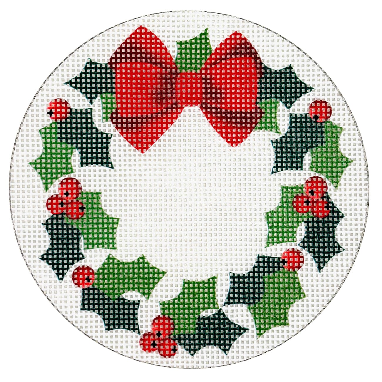 Monogram Wreath Blank Painted Canvas Pepperberry Designs - 1