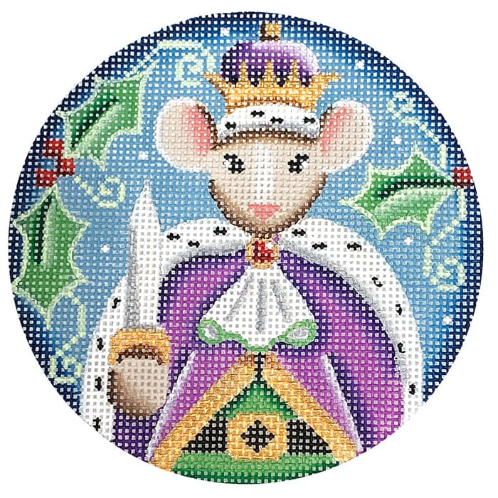 Mouse King Ornament Painted Canvas Rebecca Wood Designs - 1