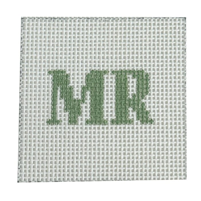 Mr. Insert Painted Canvas Evergreen Needlepoint