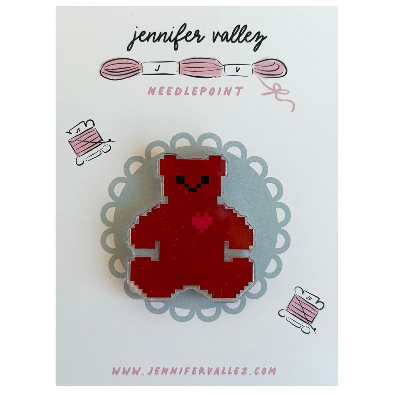 Mrs. Grossman's Sticker Acrylic Needle Minder Accessories Jennifer Vallez Needlepoint - 1