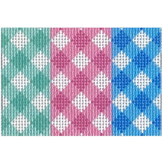 Multi Gingham Insert Printed Canvas Two Sisters Needlepoint 