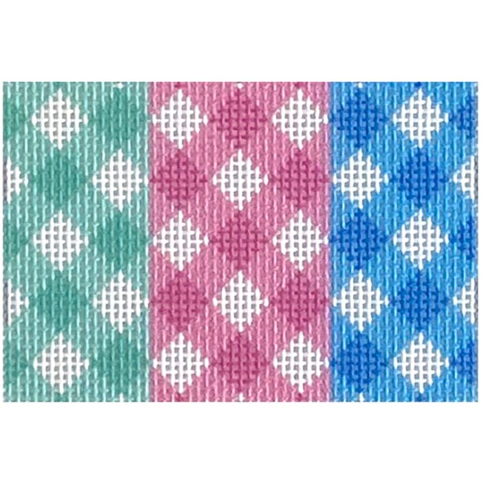 Multi Gingham Insert Printed Canvas Two Sisters Needlepoint 