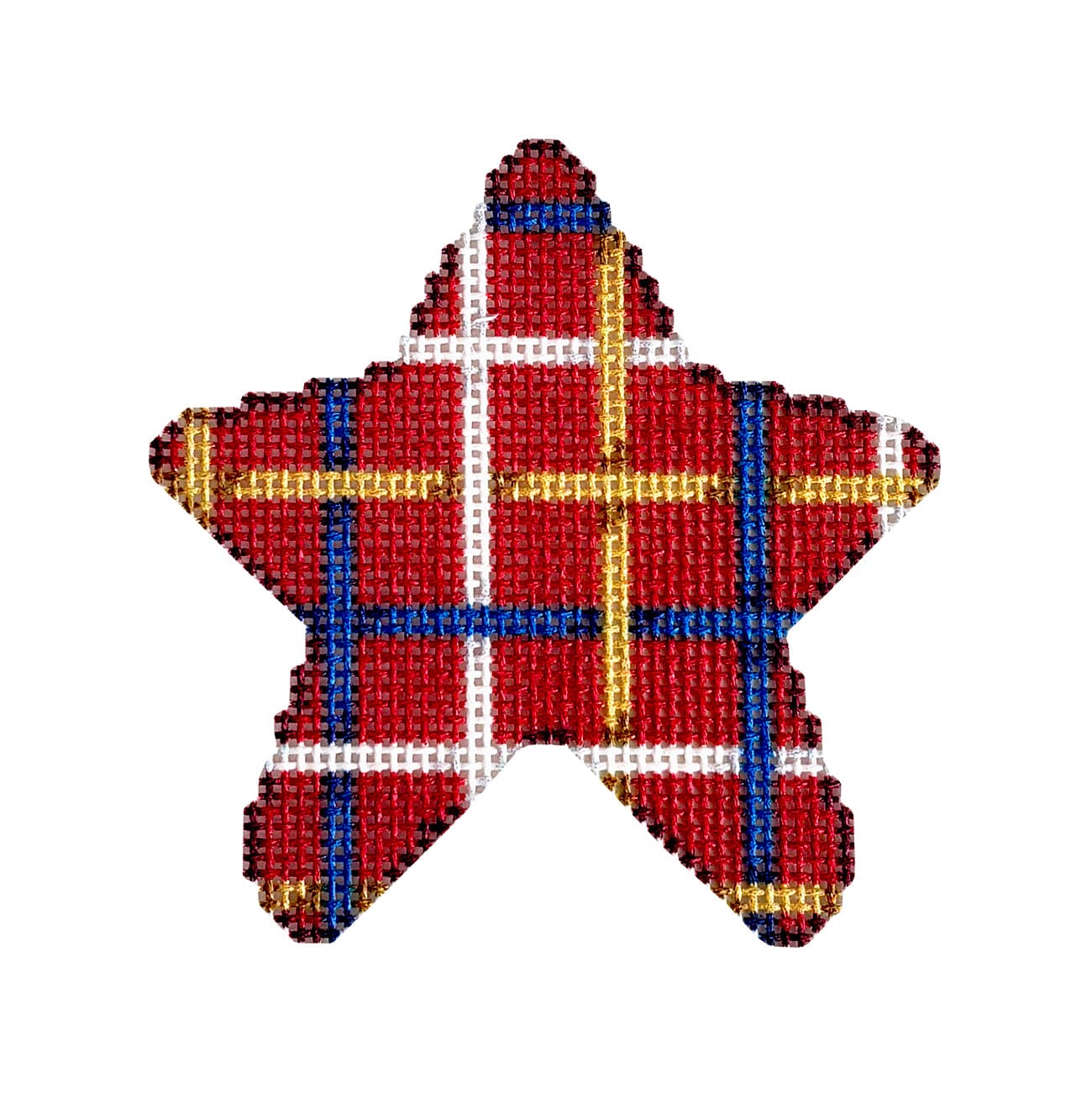 Multi Weave Mini Star Printed Canvas Two Sisters Needlepoint - 1