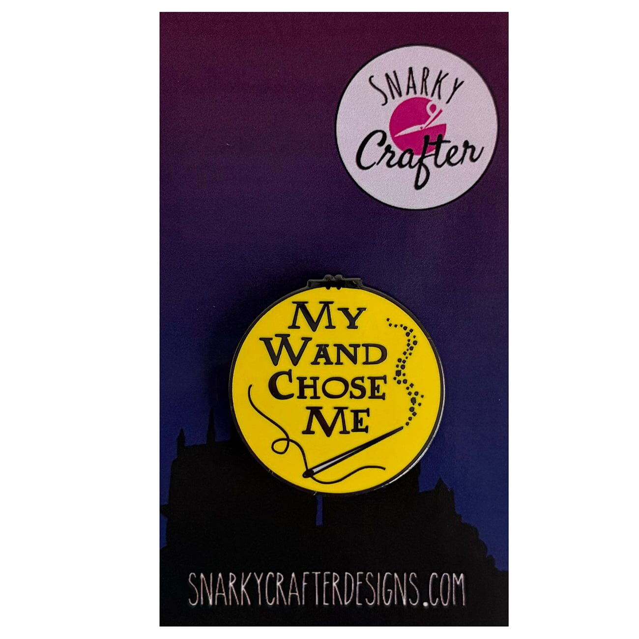 My Wand Chose Me YELLOW Needleminder Accessories Snarky Crafter Designs - 1