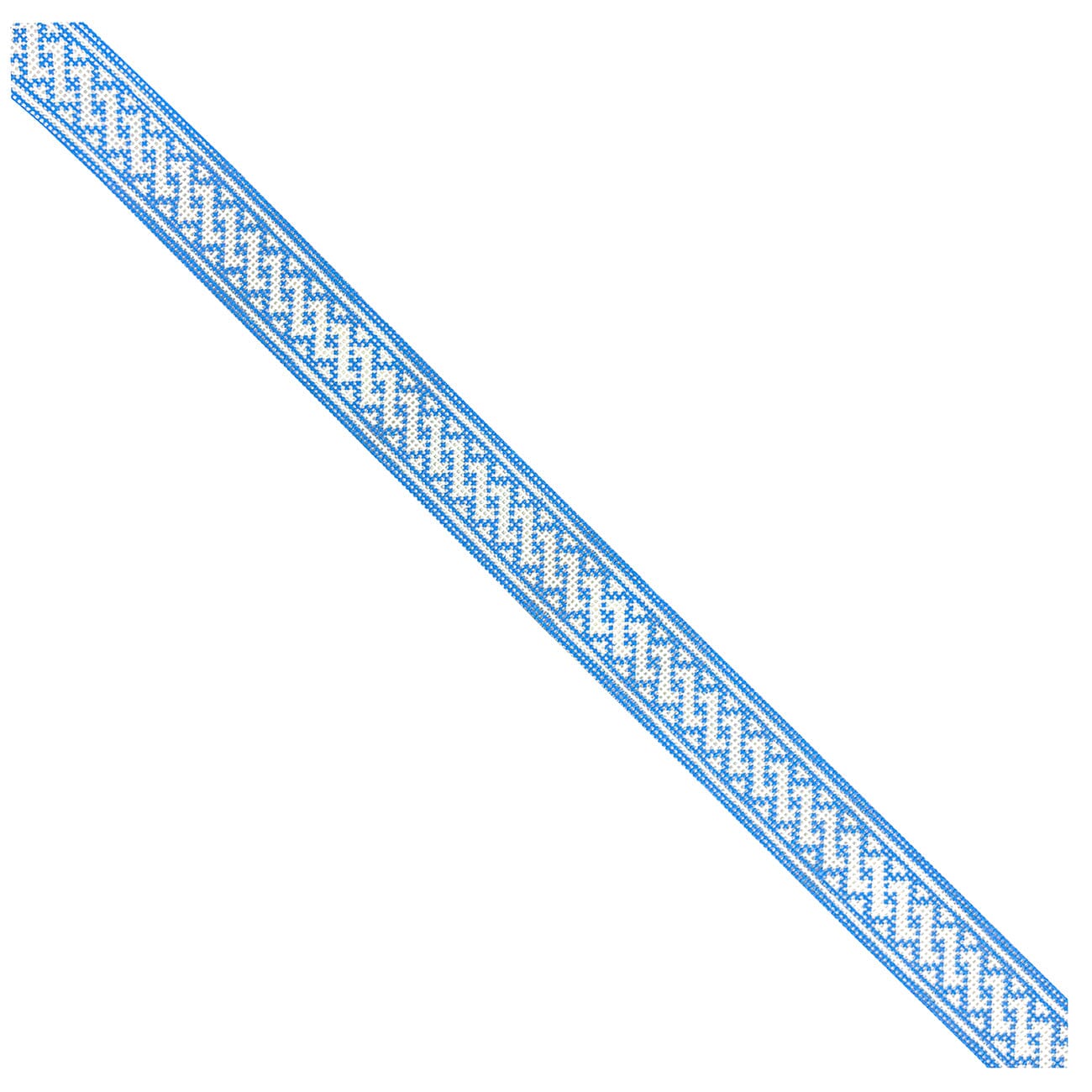 Nantucket Braid Belt Delft Blue Painted Canvas Little Stitches Needleworks - 1
