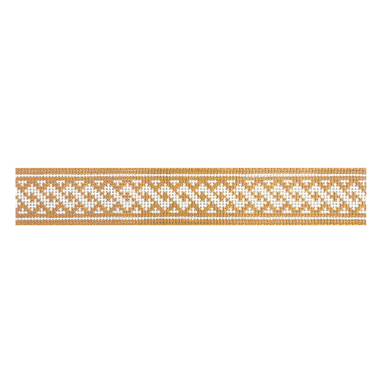 Nantucket Braid Key Fob Driftwood Painted Canvas Little Stitches Needleworks - 1