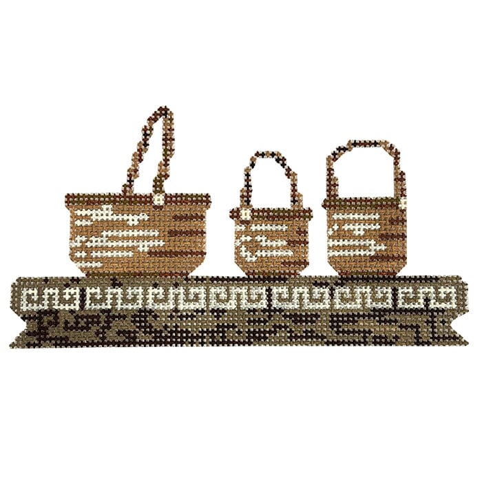 Nantucket Lightship Baskets Painted Canvas The Gingham Stitchery - 1