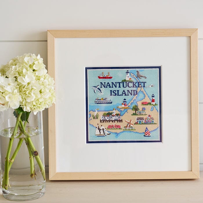 Nantucket Map on 13 Printed Canvas Kirk & Bradley