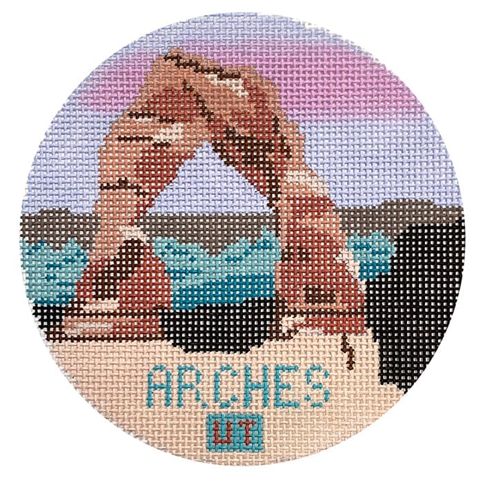 National Park: Arches, Utah Painted Canvas Blue Ridge Stitchery - 1
