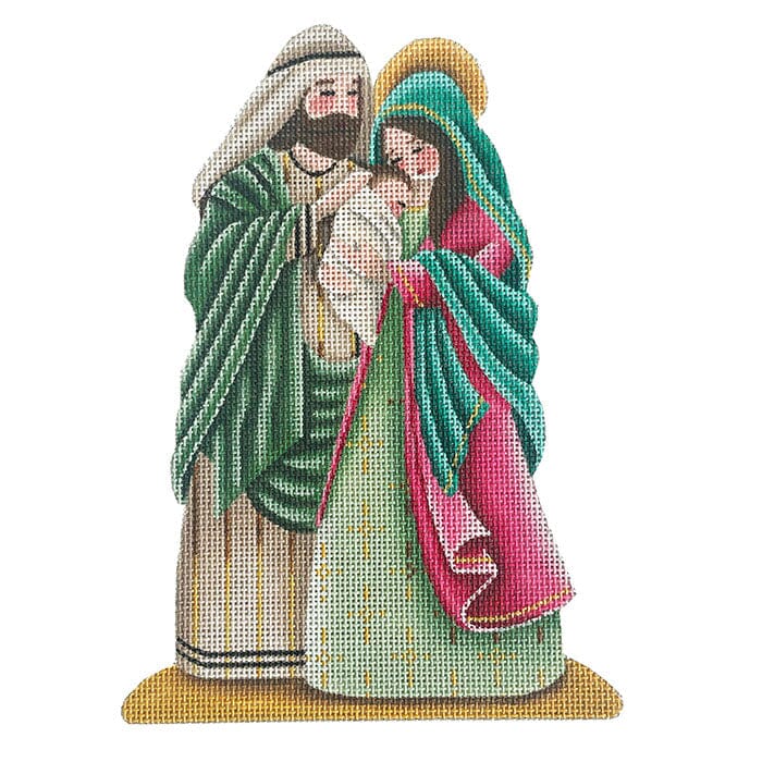 Nativity Series 626 Joseph, Mary & Jesus Painted Canvas Rebecca Wood Designs - 1