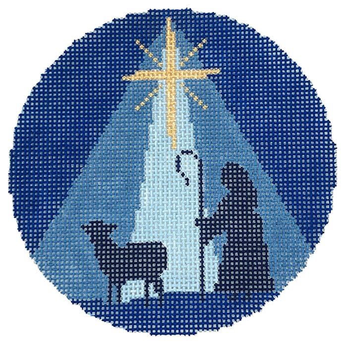 Nativity Shepherd Ornament Painted Canvas NDLPT Designs - 1
