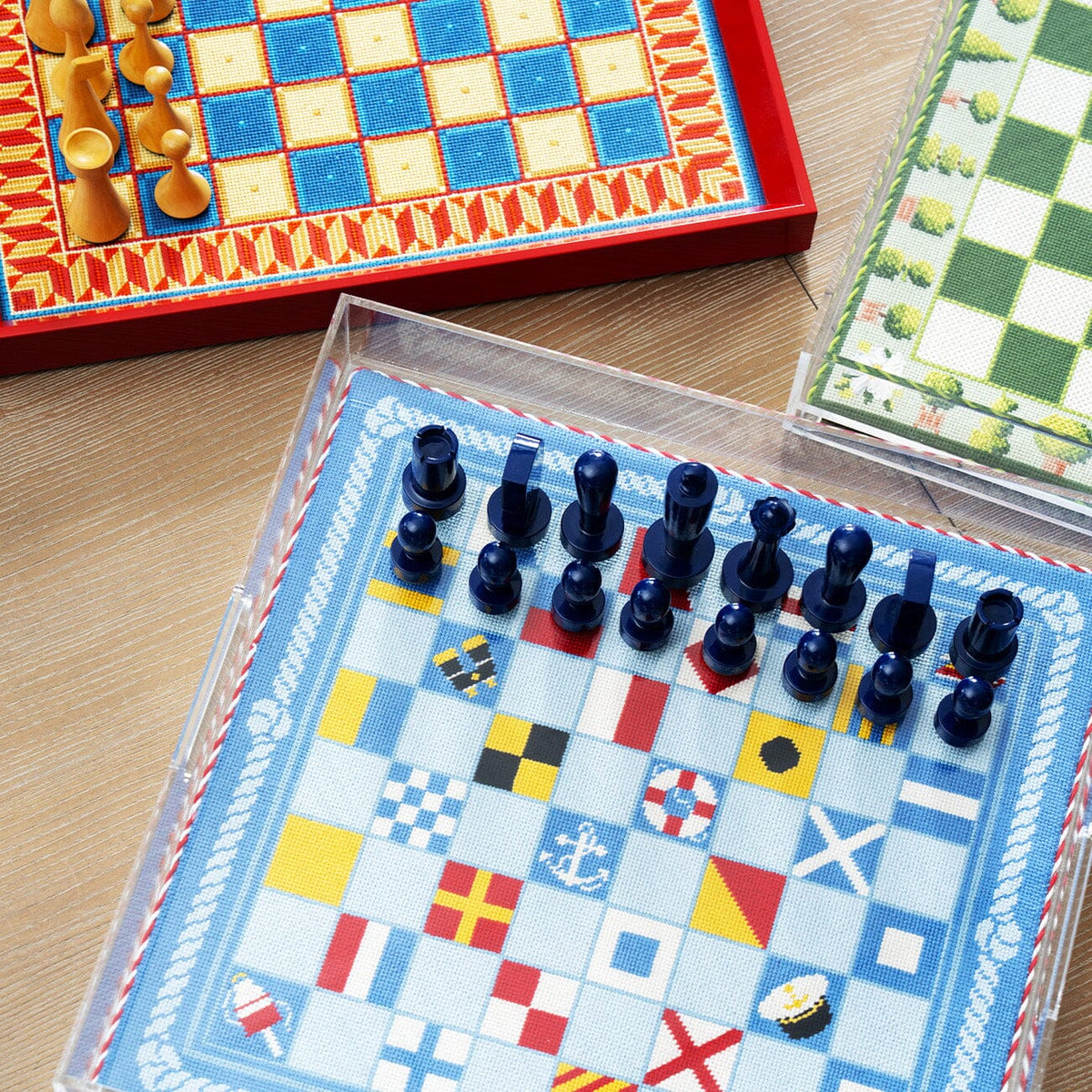 Nautical Chessboard Kit Kits Needlepoint To Go - 4