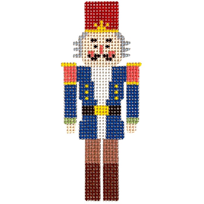 Navy Blue Nutcracker Painted Canvas Coco Frank Studio - 1
