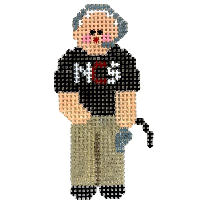 NCSU Coach Tiny Figures Painted Canvas Kathy Schenkel Designs - 1