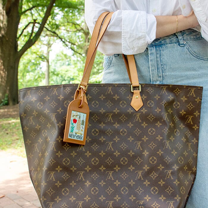 New York Bag Charm Insert Printed Canvas Needlepoint To Go