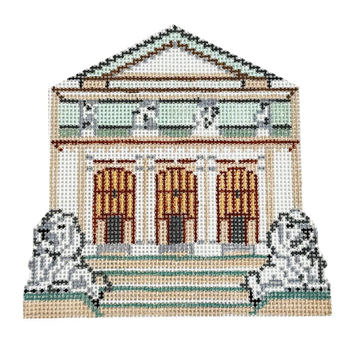 New York City Public Library Painted Canvas Blue Ridge Stitchery - 1