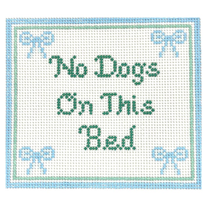 No Dogs on This Bed Printed Canvas SLS Needlepoint - 1