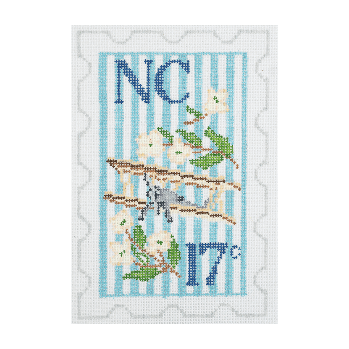 North Carolina Stamp Painted Canvas Initial K Studio - 1