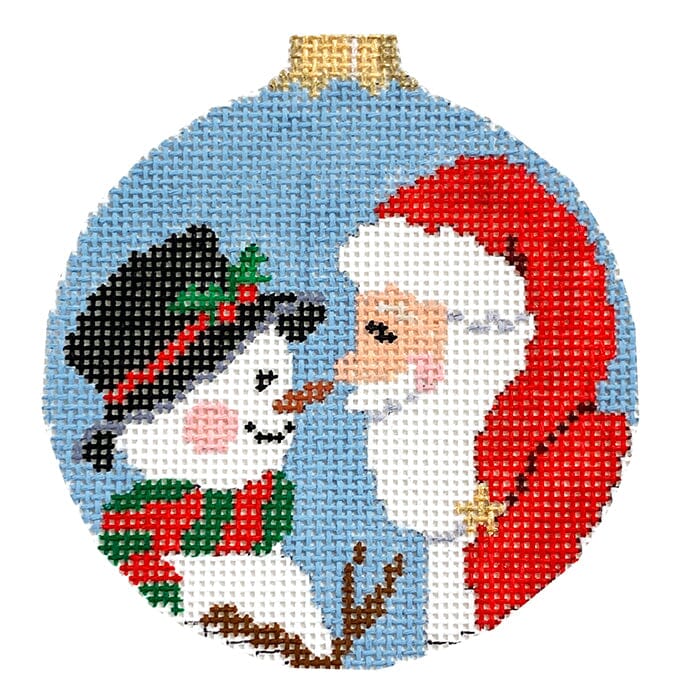 Nose To Nose, 3" Round #18 Painted Canvas Susan Roberts Needlepoint Designs Inc. - 1