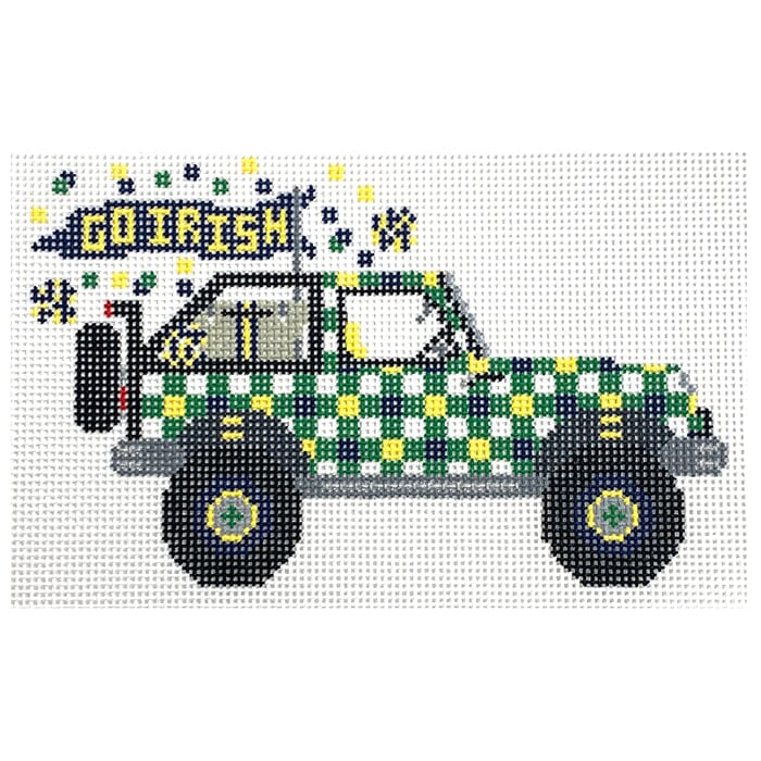 Notre Dame Jeep Painted Canvas Wipstitch Needleworks