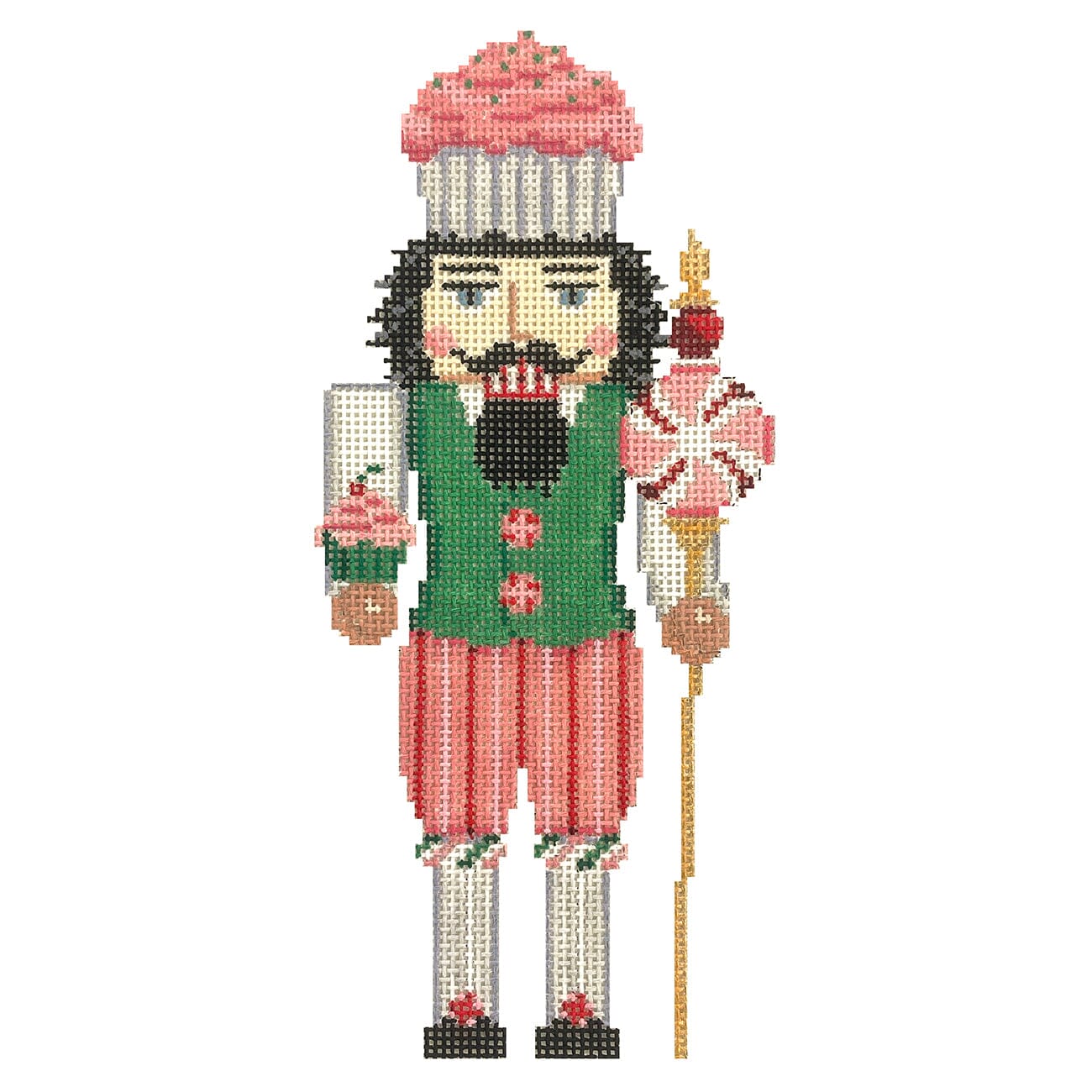 Nutcracker, Cupcake Man Painted Canvas Susan Roberts Needlepoint Designs Inc. - 1