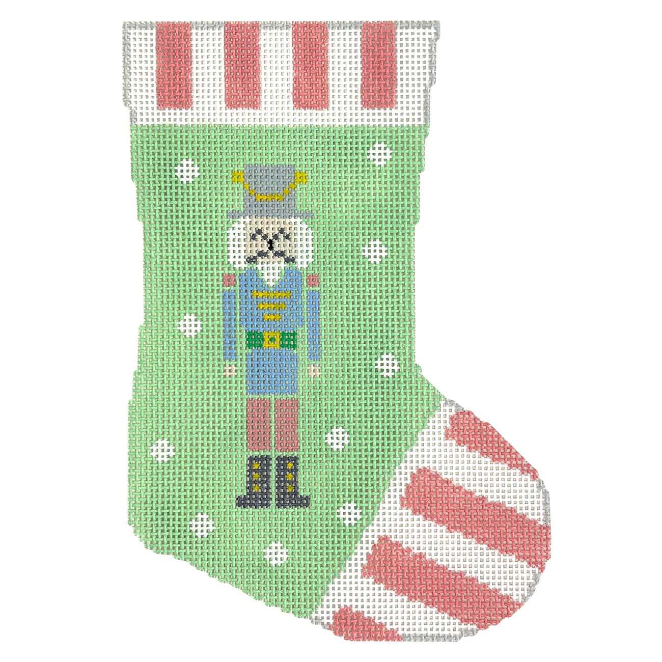 Nutcracker Mini Stocking Painted Canvas Camilla Moss - 1