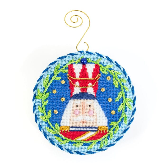 Nutcracker Round Canvas   Johann with Stitch Guide Printed Canvas Needlepoint To Go