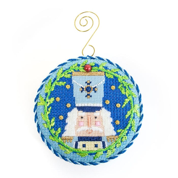 Nutcracker Round Canvas   Otto with Stitch Guide Printed Canvas Needlepoint To Go