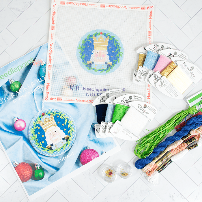Nutcracker Round   Ludwig Kit Kits Needlepoint To Go