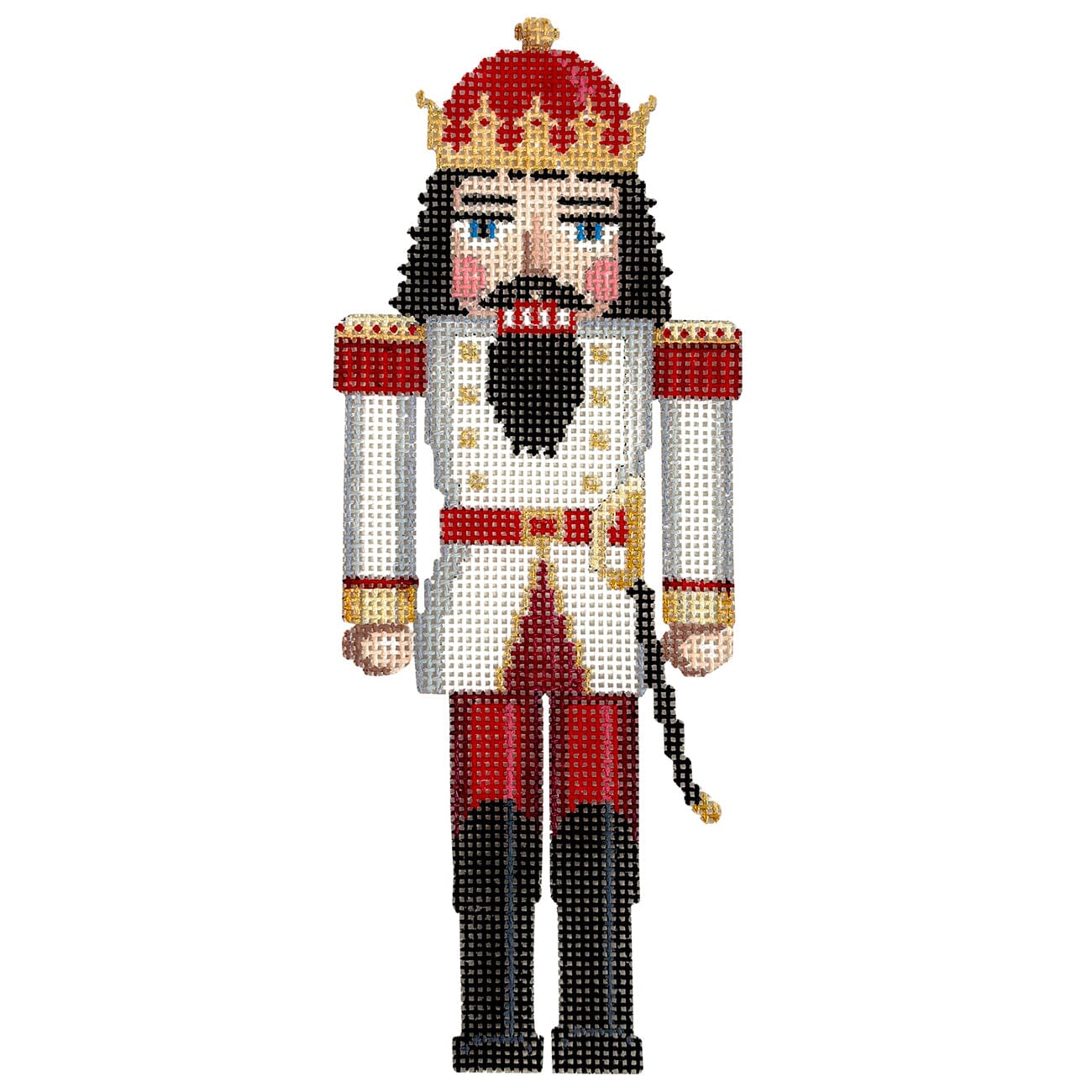 Nutcracker, White and Red King Painted Canvas Susan Roberts Needlepoint Designs Inc.