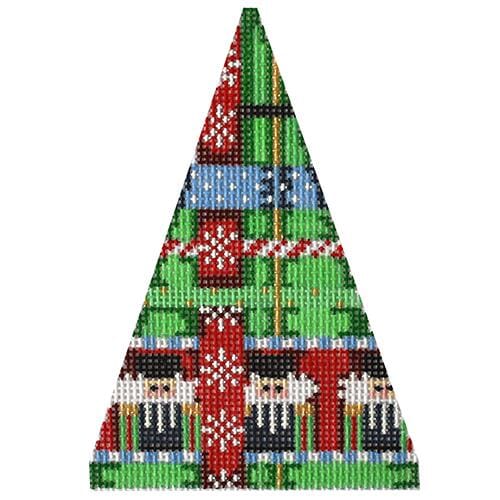 Nutcracker Woven Mini Tree Printed Canvas Two Sisters Needlepoint - 1